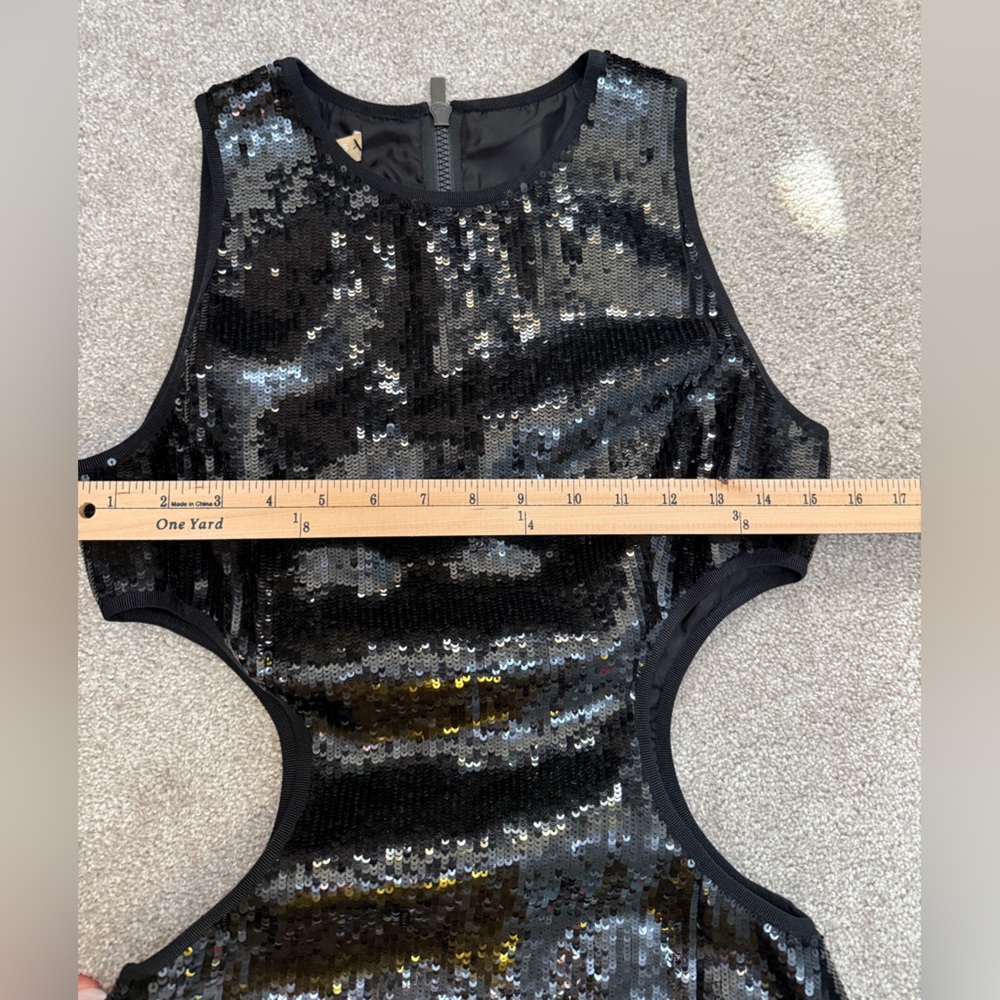 Michael Kors Collection - Black Sequin Cut-Out Dress - Resort 2019 - sz 6 - NWT - Picture 7 of 16